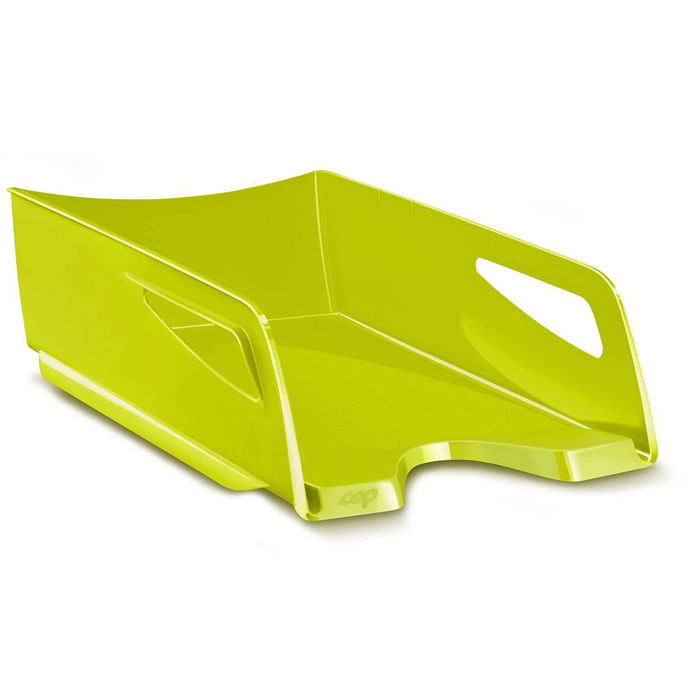 Matériels bureautique corbeille à courrier CEP Maxi Gloss Vert Anis infinytech Réunion 1