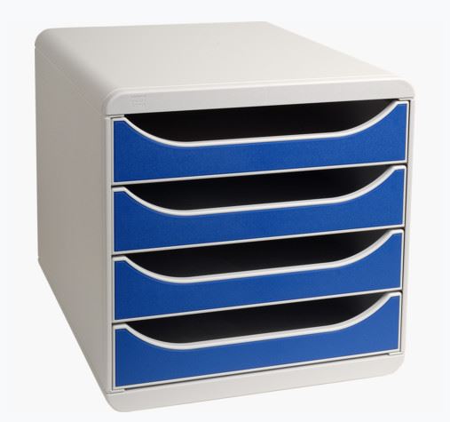 Matériels bureautique caisson à tiroirs EXACOMPTA A4 Plus Gris Bleu infinytech Réunion 1