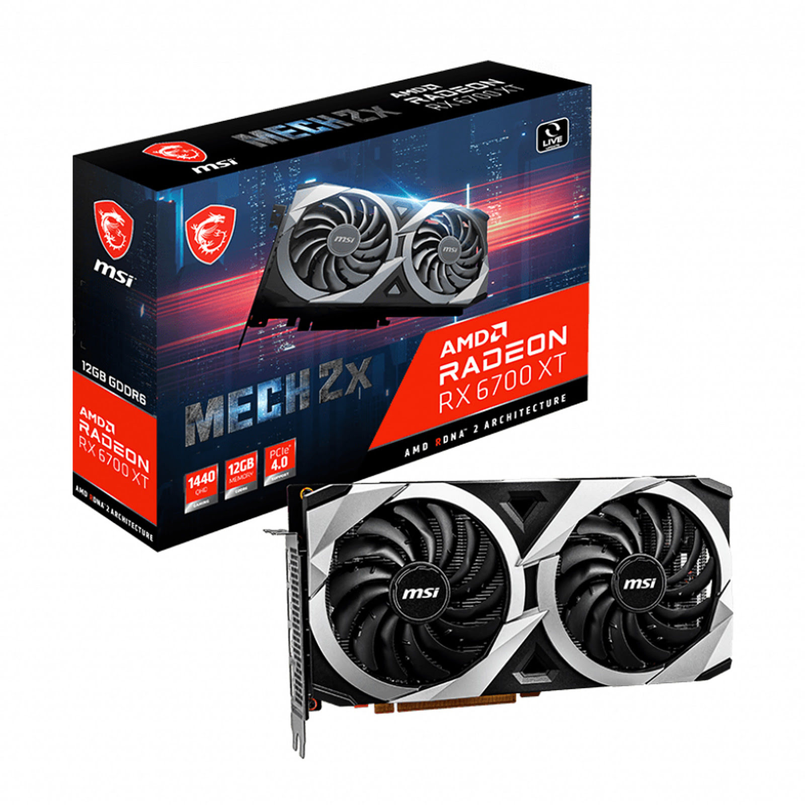 Matériels informatique carte graphique MSI RADEON RX 6700 XT MECH 2X 12G infinytech Réunion 1