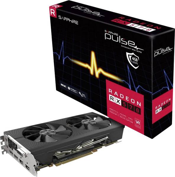Matériels informatique carte graphique SAPPHIRE AMD Radeon RX 570 Pulse 4 Go GDDR5 infinytech Réunion 1