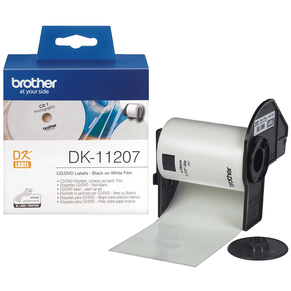 Consommables informatique rouleau détiquettes pour CD DVD BROTHER DK-11207 infinytech Réunion 1