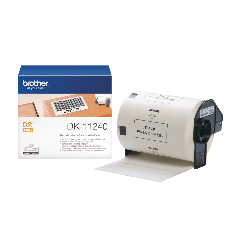 Consommables informatique rouleau détiquettes BROTHER DK-11240 infinytech Réunion 2