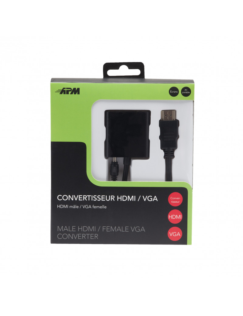 Convertisseur APM HDMI Mâle vers VGA Femelle - infinytech-reunion