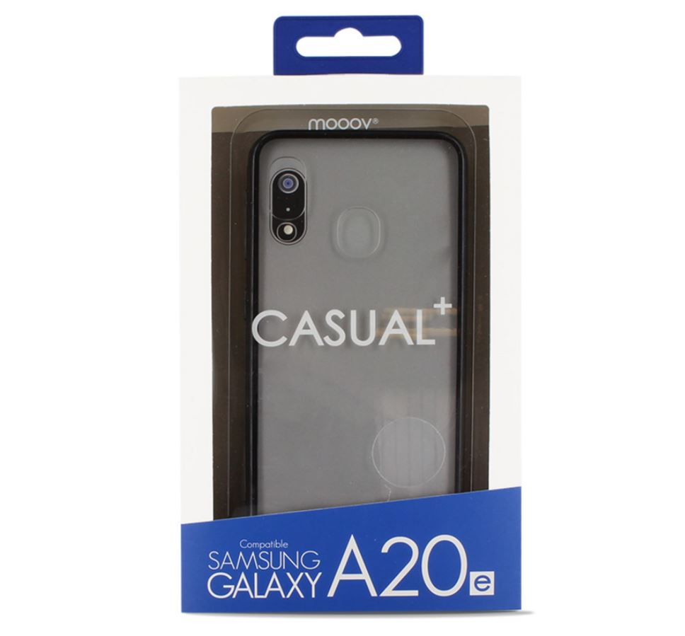 Accessoires téléphonie coque semi-rigide MOOOV Color Edge Pour Samsung A20e Contour Noir infinytech Réunion 2