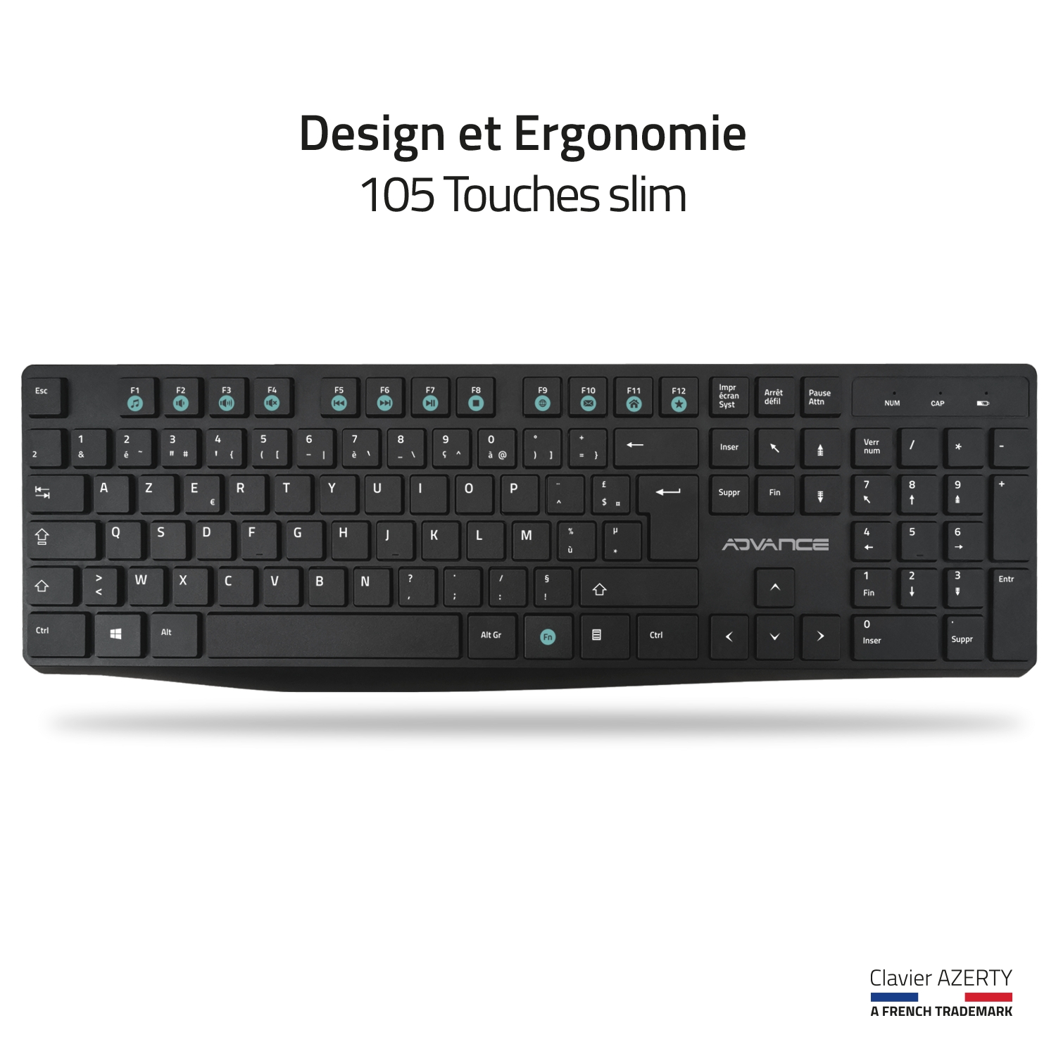 Matériels informatique pack clavier souris ADVANCE ELITE WIRELESS COMBO CLS-7100RF infinytech Réunion 2