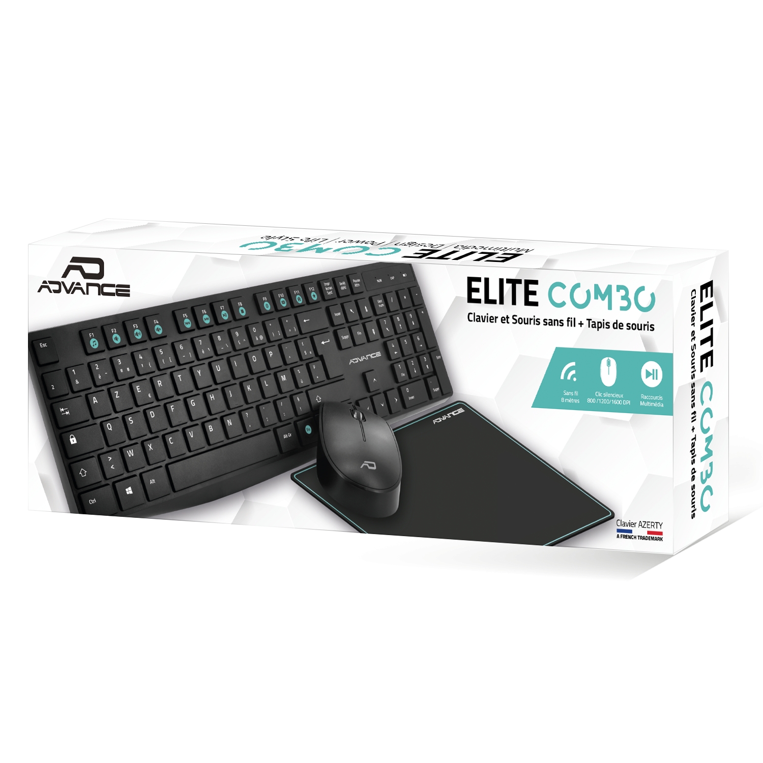 Matériels informatique pack clavier souris ADVANCE ELITE WIRELESS COMBO CLS-7100RF infinytech Réunion 5