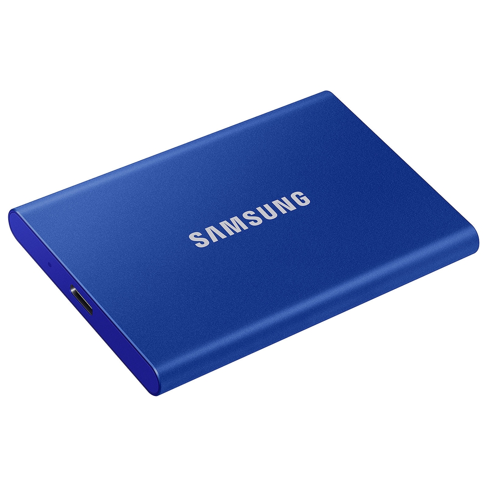 Disque dur SSD externe SAMSUNG Pack T7 1To bleu + Etui