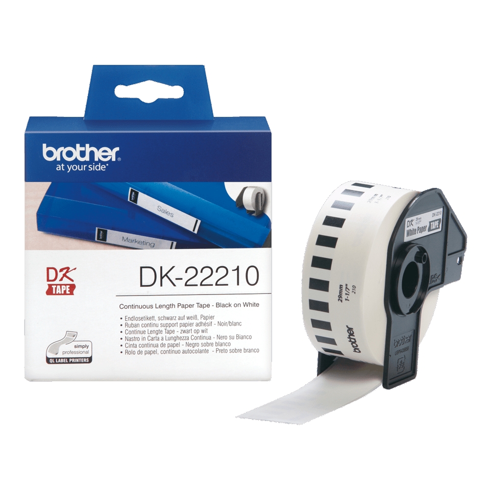 Consommables informatique rouleau de papier continu BROTHER DK-22210 29mm infinytech Réunion 02