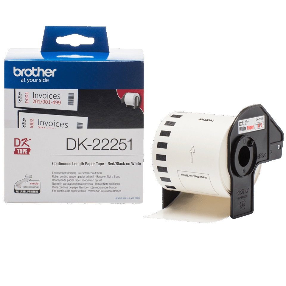 Consommables informatique rouleau de papier continu BROTHER DK-22251 62mm infinytech Réunion 02
