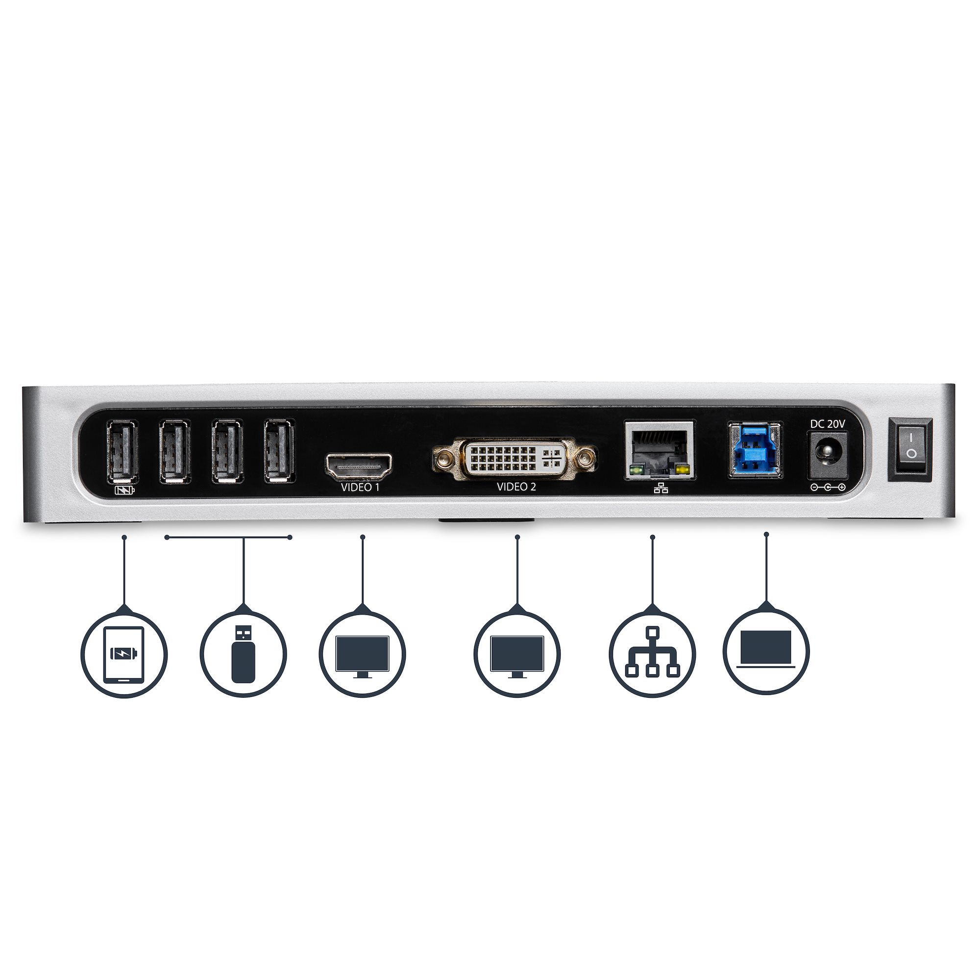 Matériels informatique station daccueil USB 3.0 STARTECH DK30ADD infinytech Réunion 03