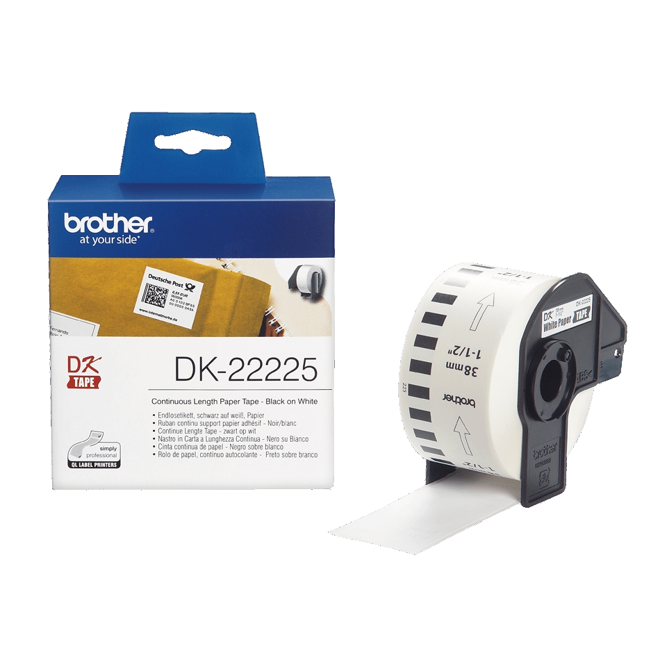Consommables informatique rouleau de papier continu BROTHER DK-22225 38 mm infinytech Réunion 01