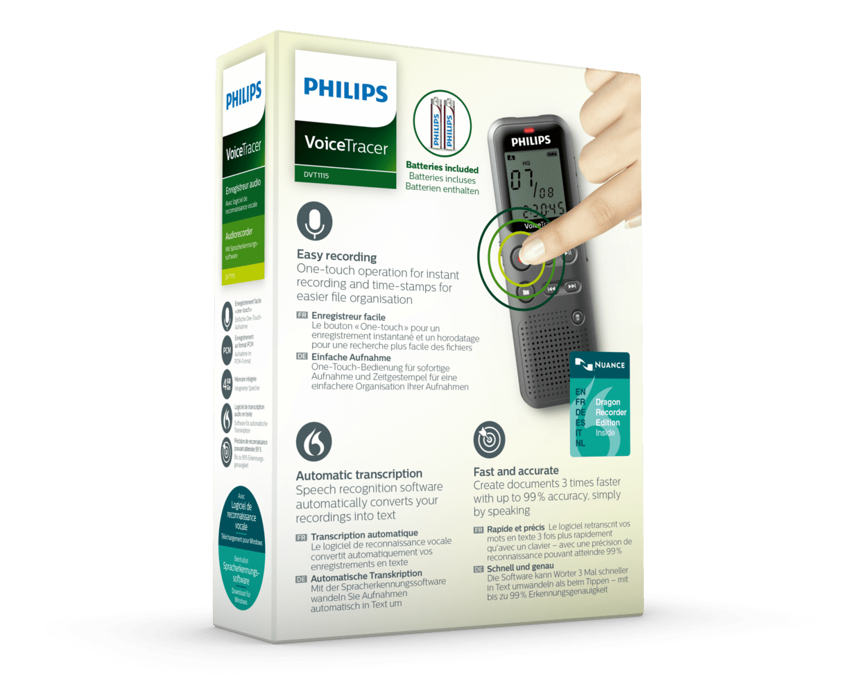 Matériels informatique dictaphone PHILIPS DVT1115 4 Go infinytech Réunion 04