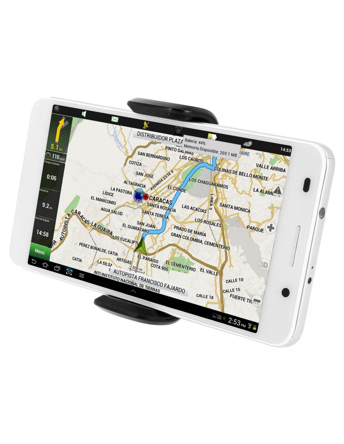 Accessoires auto support aération AKASHI pour smartphone 6.8 pouces infinytech Réunion 04