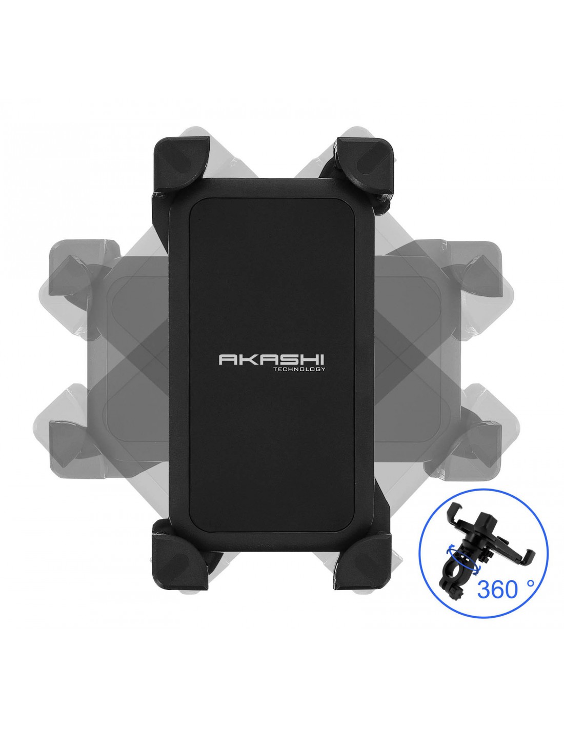 Accessoires téléphonie support vélo trottinette AKASHI pour smartphone 6.8 pouces infinytech Réunion 02