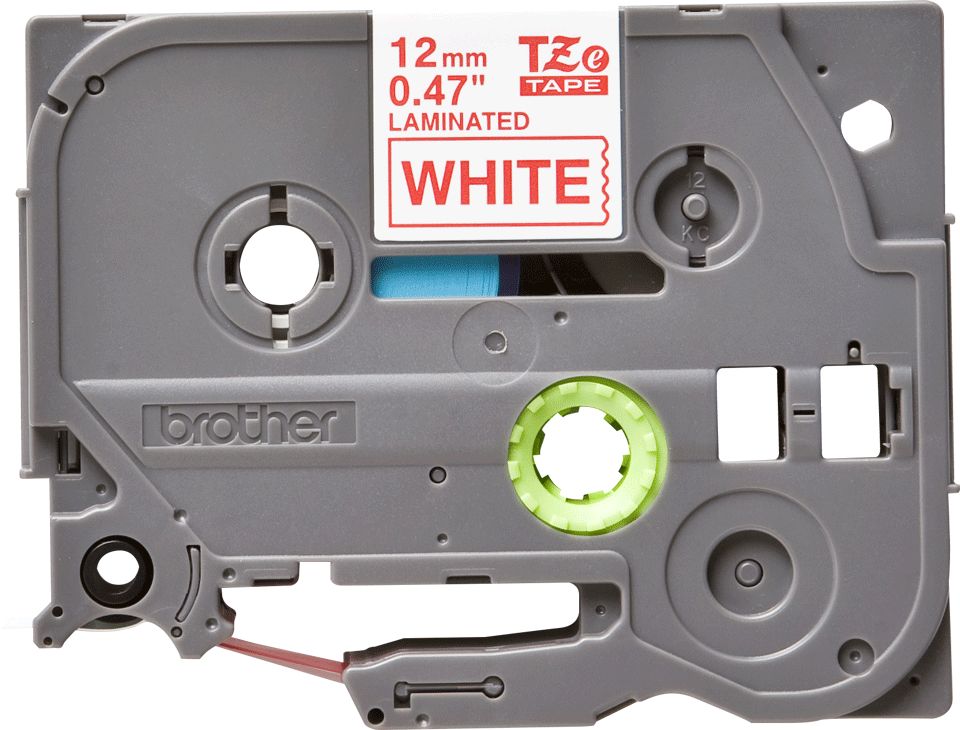 Consommables informatique cassette à ruban pour étiqueteuse BROTHER TZe-232 Rouge sur Blanc 12 mm infinytech Réunion 02