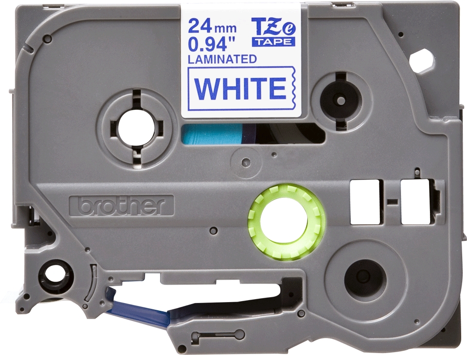 Consommables informatique cassette à ruban BROTHER TZe-253 Bleu sur blanc 24mm infinytech Réunion 02