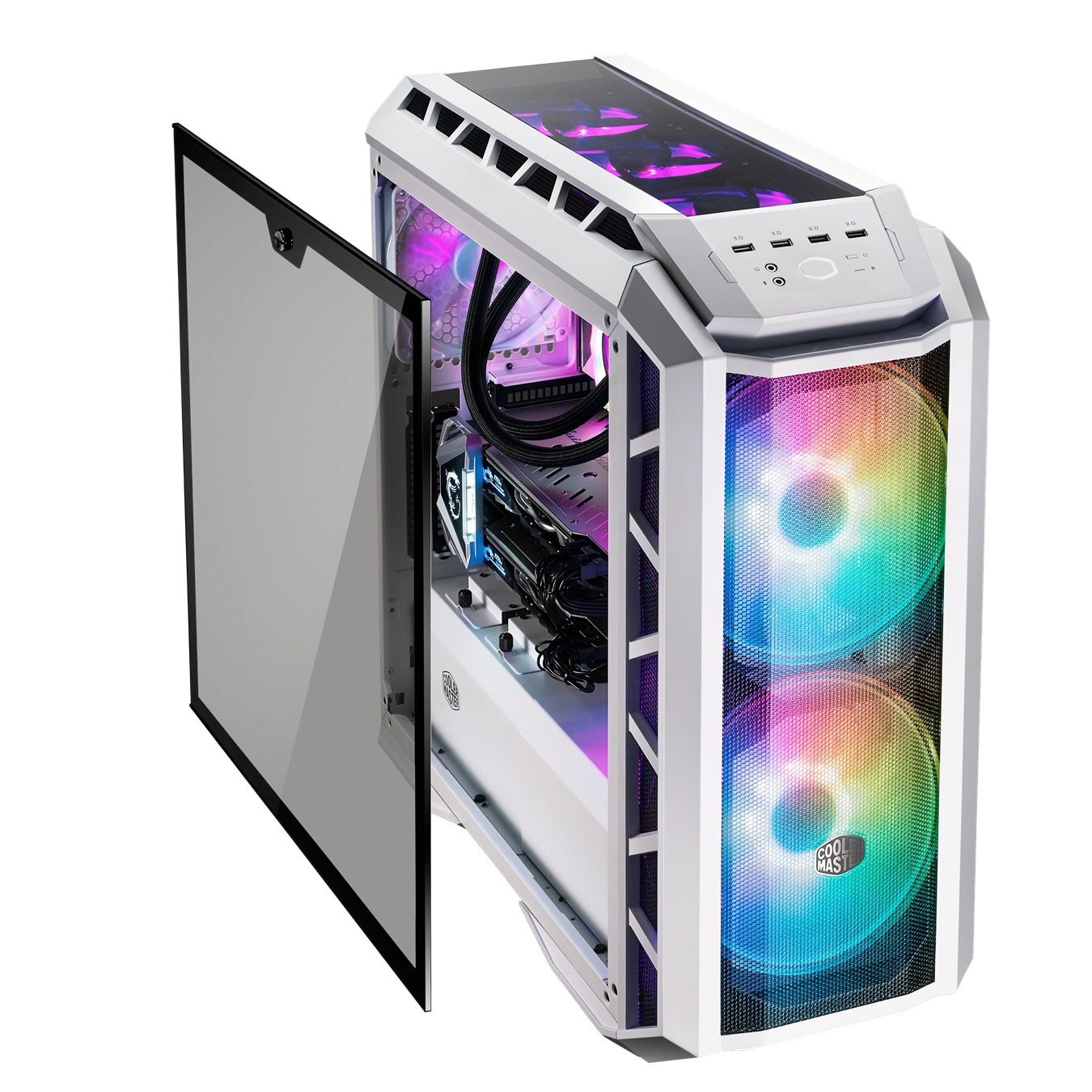Matériels informatique boitier COOLER MASTER MasterCase H500P Mesh Blanc infinytech Réunion 03