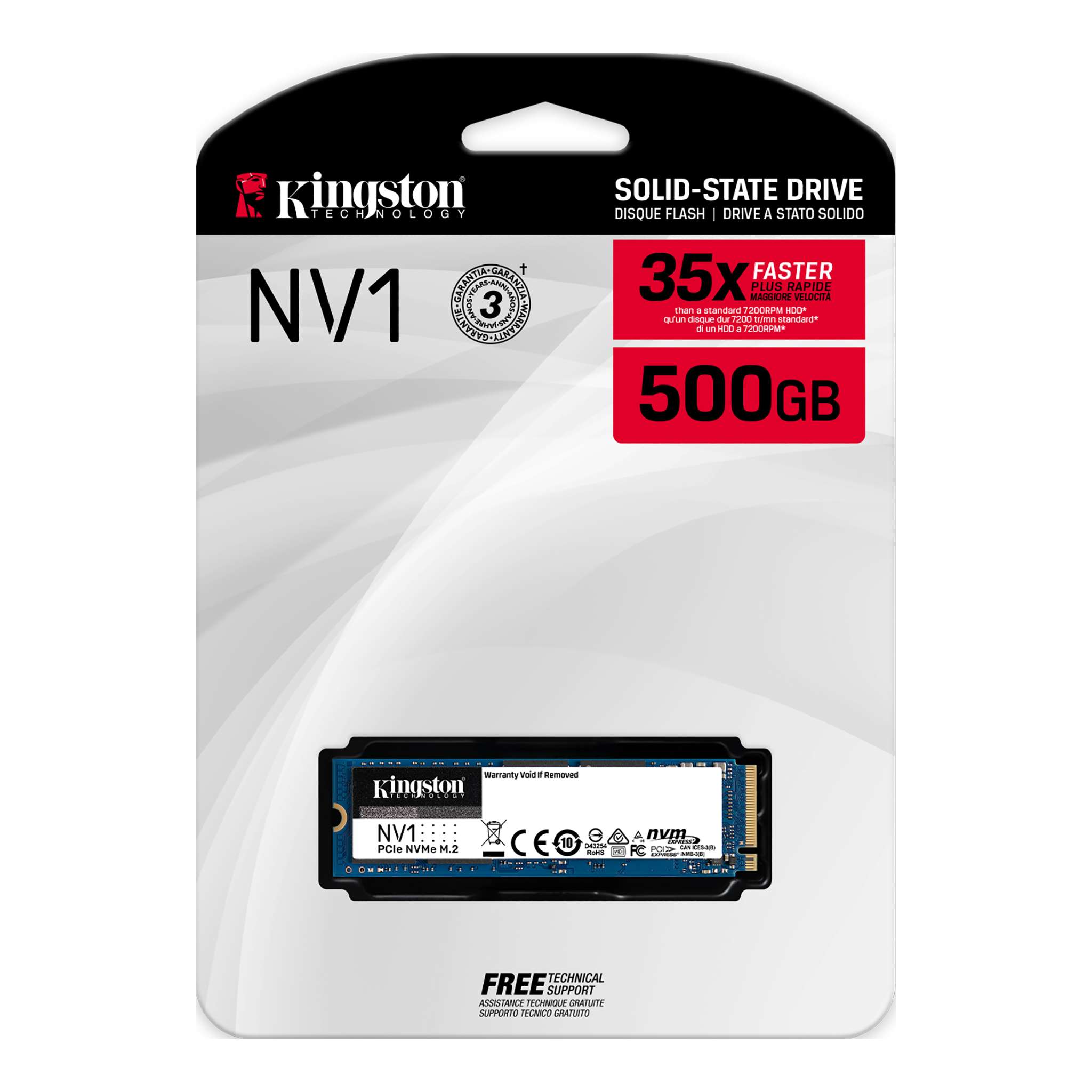 Matériels informatique disque SSD NVMe PCIe KINGSTON NV1 500 Go infinytech Réunion 02