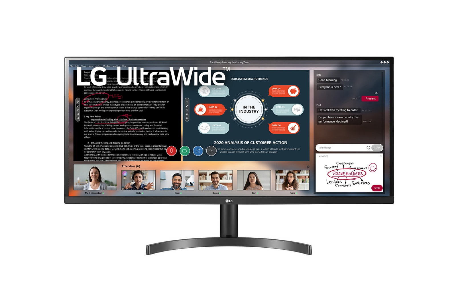 Matériels informatique écran pc ultrawide LG 34WL500-B infinytech Réunion 01
