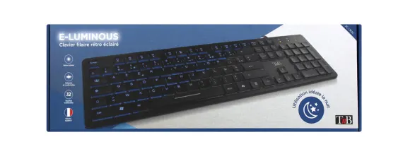 Matériels informatique clavier rétroéclairé TNB E-LUMINOUS Filaire infinytech Réunion 03