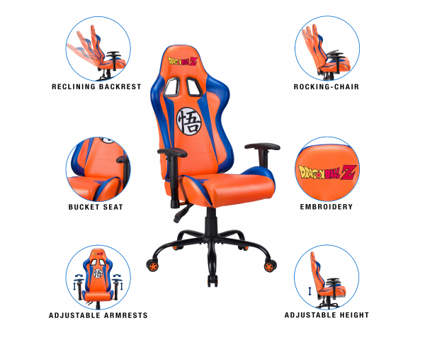 Siège Gamer Junior Subsonic DBZ Dragon Ball Z - Fauteuil Enfant Ergonomique Avec Lumières