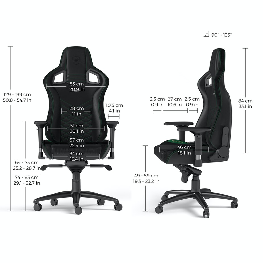 Matériels informatique siège Gaming NOBLECHAIRS EPIC Noir Vert infinytech Réunion 06
