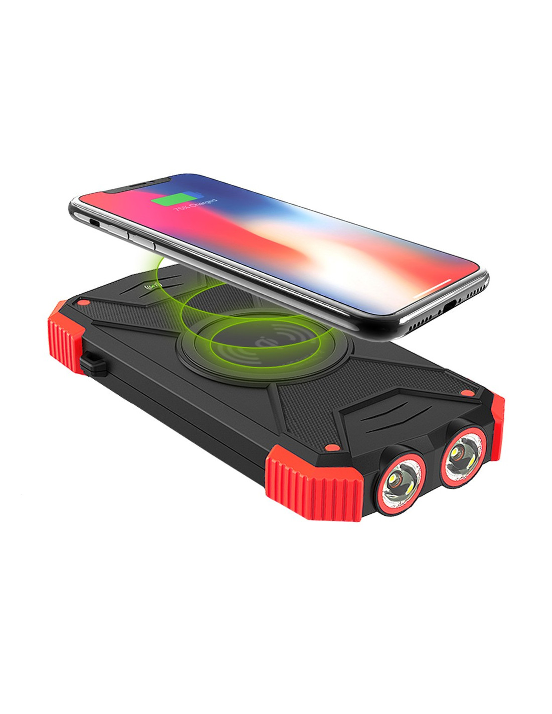 Accessoires téléphonie powerbank solaire antichocs AKASHI 10000 mAh infinytech Réunion 02