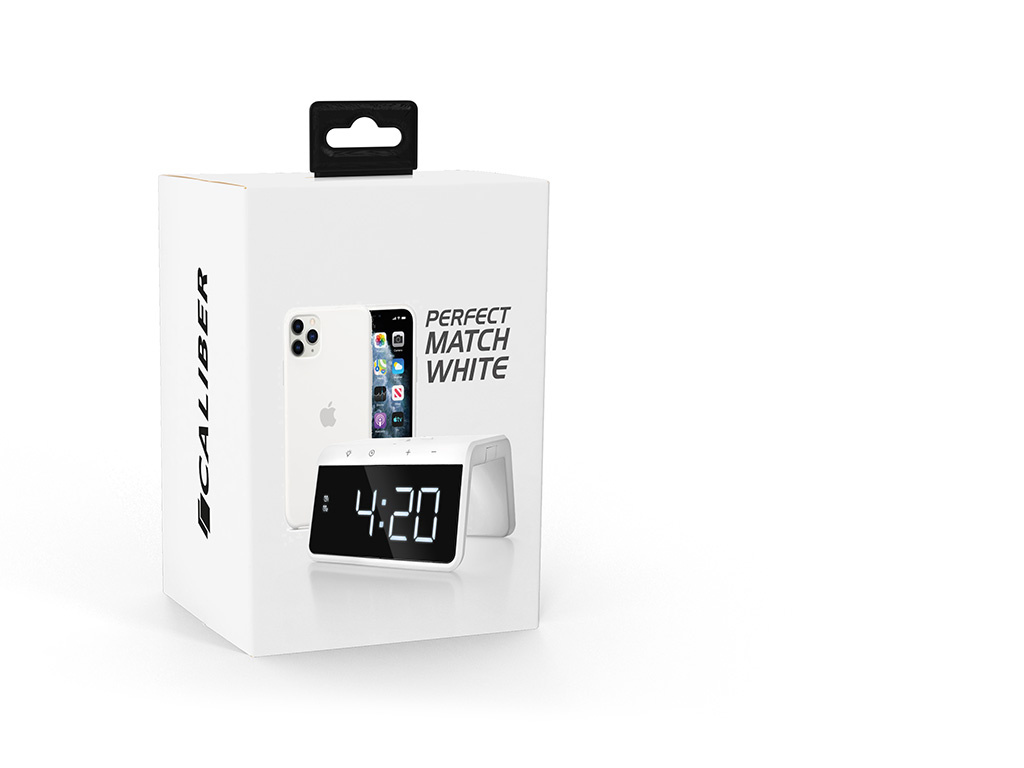 Petit électroménager réveil avec recharge sans fil CALIBER HCG019QI Blanc infinytech Réunion 04