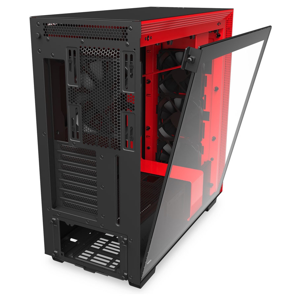 Matériels informatique boitier pc NZXT H710 Noir Rouge infinytech Réunion 03