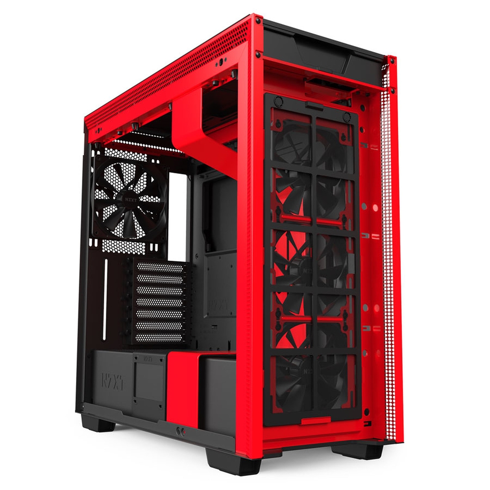 Matériels informatique boitier pc NZXT H710 Noir Rouge infinytech Réunion 04