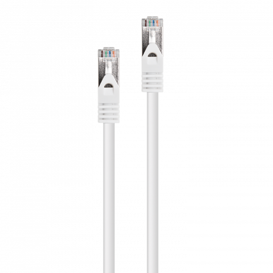 Matériels informatique câble RJ45 Cat7 FTP DROIT PVC RADIOLA AU2000 Blanc 1m infinytech Réunion 01