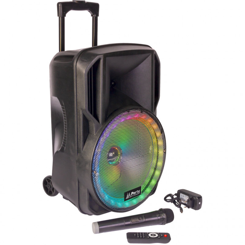 Matériels audio enceinte nomade LOTRONIC PARTY-15RGB infinytech Réunion 01