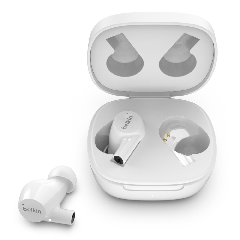 Matériels audio écouteurs sans fil BELKIN SounfForm Rise BNAUC004BTWH Blanc infinytech Réunion 01