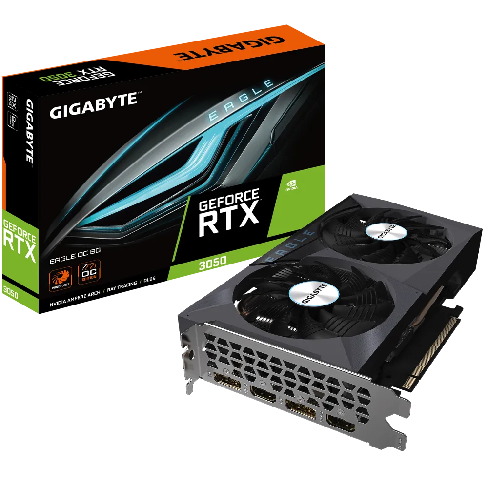 Matériels informatique carte graphique GIGABYTE GeForce RTX 3050 EAGLE OC 8G infinytech Réunion 01
