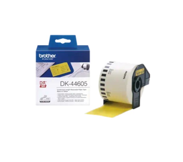 Consommables informatique ruban de papier continu BROTHER DK-44605 Jaune 62mm infinytech Réunion 02