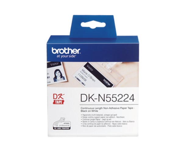 Consommables informatique rouleau de papier continu sans adhésif BROTHER DK-N55224 54mm infinytech Réunion 01