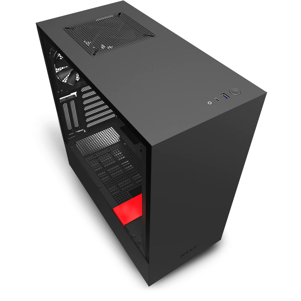 Matériels informatique boitier NZXT H510i Noir Rouge infinytech Réunion 02