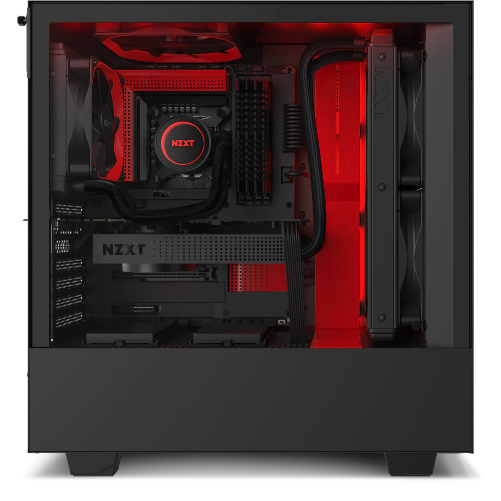 Matériels informatique boitier NZXT H510i Noir Rouge infinytech Réunion 05