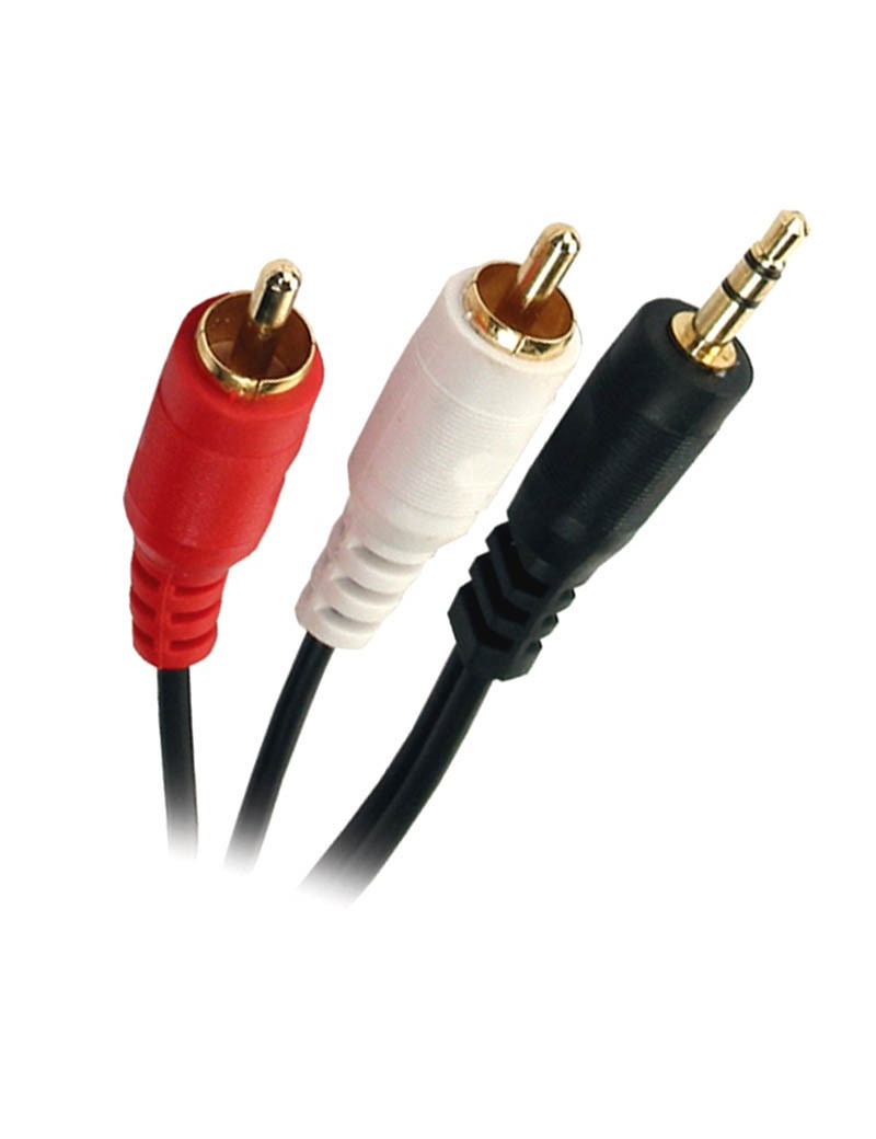 Matériels informatique câble APM 419002 Jack 3.5mm Mâle vers 2 RCA Mâle 5m infinytech Réunion 01