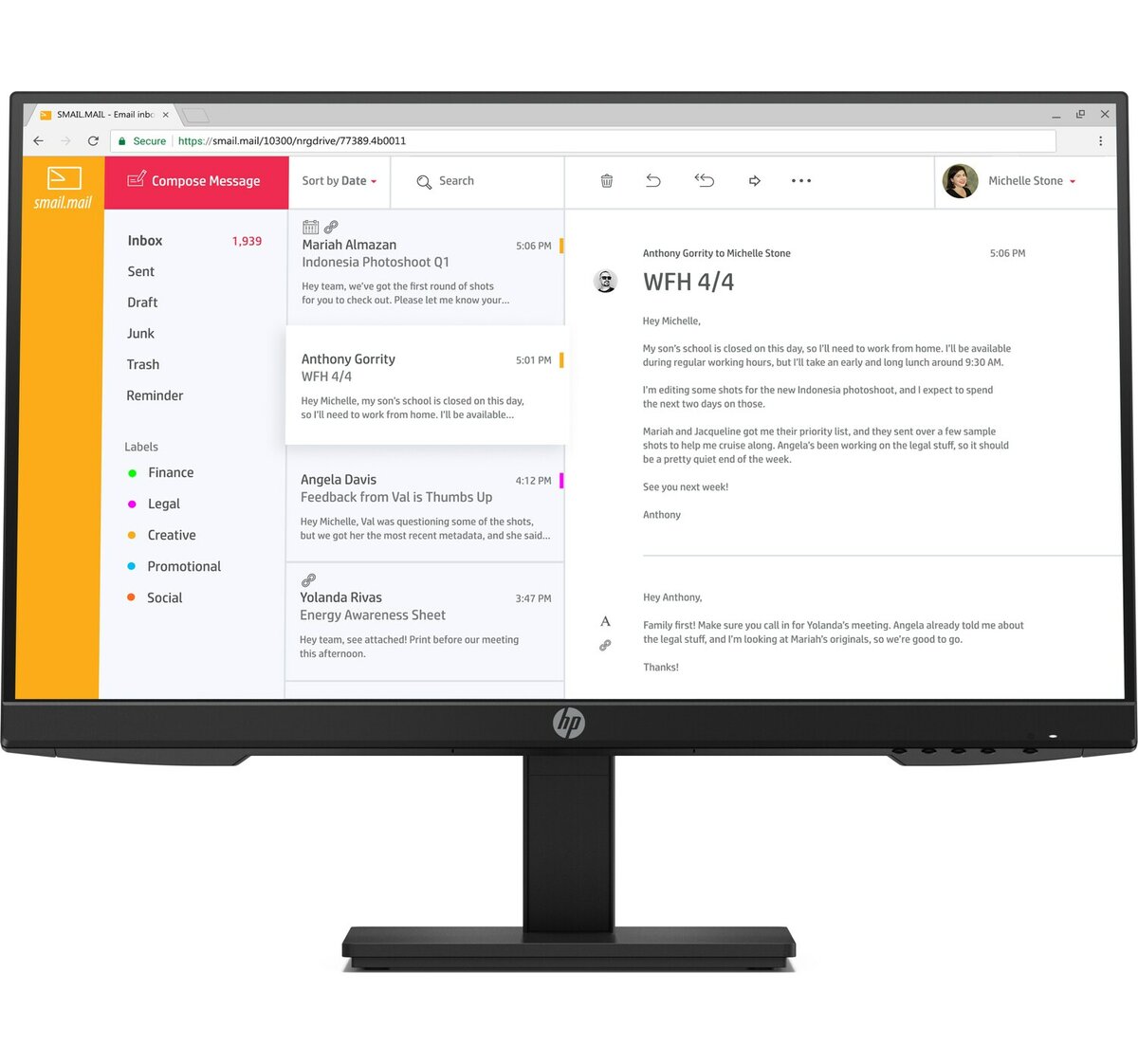 Matériels informatique écran pc HP P24h G4 infinytech Réunion 01