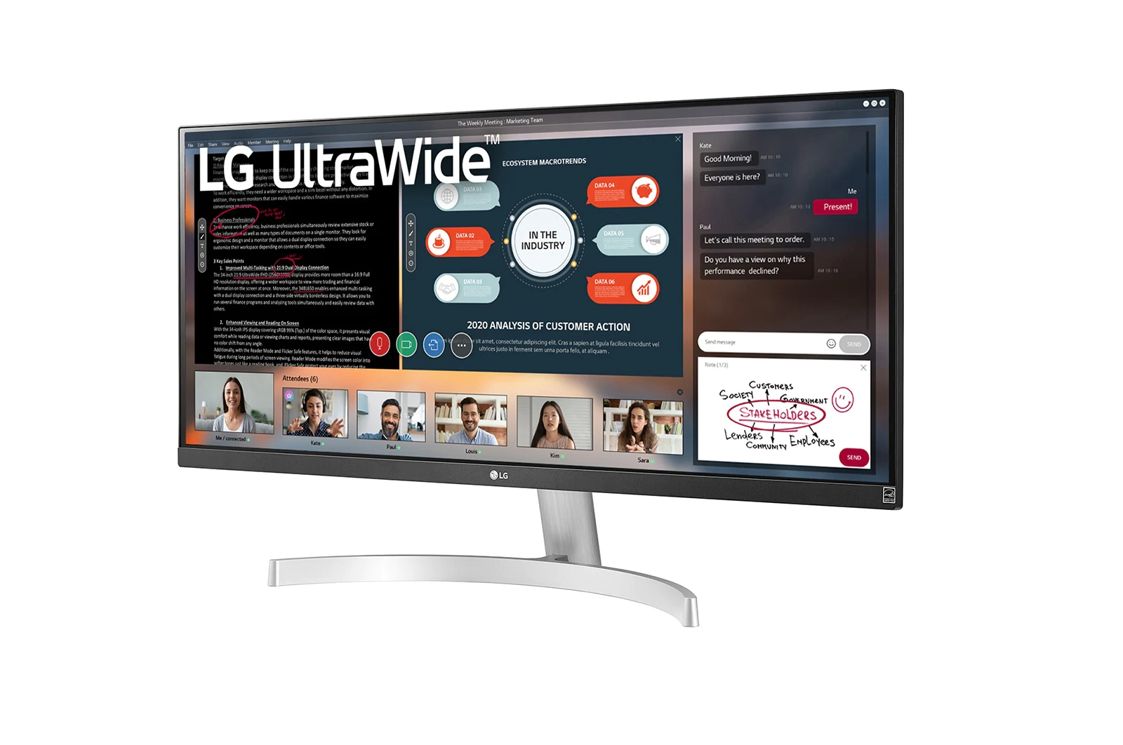 Matériels informatique écran pc ultra wide LG 29WN600-W infinytech Réunion 02
