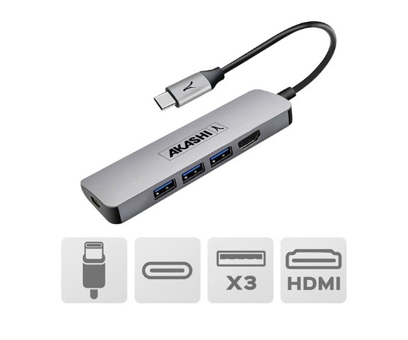 Lecteur de carte mémoire SD et micro SD sur port USB, micro USB et USB Type- C AKASHI Pas Cher 