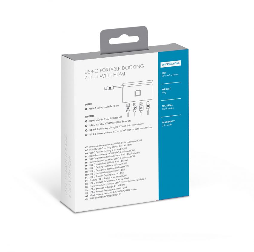 Matériels informatique station daccueil portable USB-C DICOTA D31730 4-en-1 HDMI infinytech Réunion 04