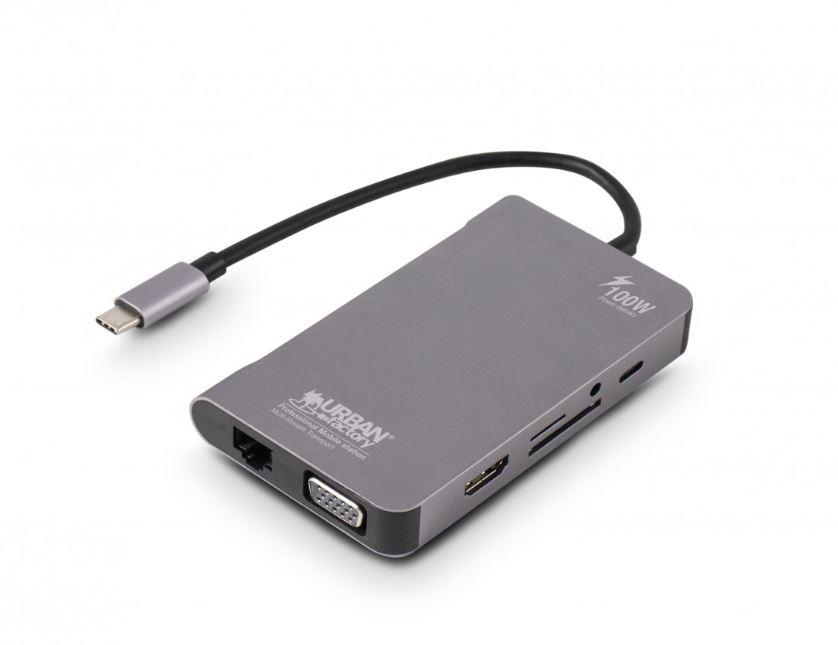 Matériels informatique station d'accueil URBAN FACTORY TCM16UF HUBEE PLUS USB-C 100W infinytech Réunion 01