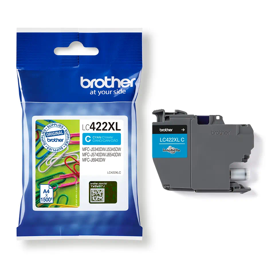 Consommables informatique cartouche dencre BROTHER LC422XLC Cyan infinytech Réunion 01
