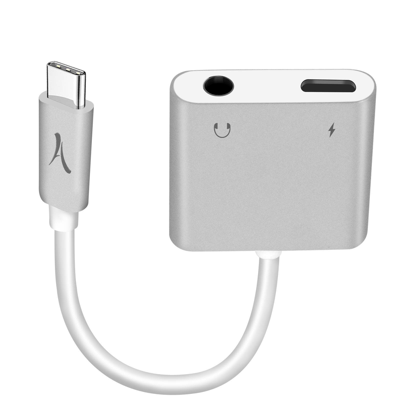 Accessoires téléphonie adaptateur AKASHI ALTADPTAUDIOTYPC USB-C vers Jack et charge infinytech Réunion 02