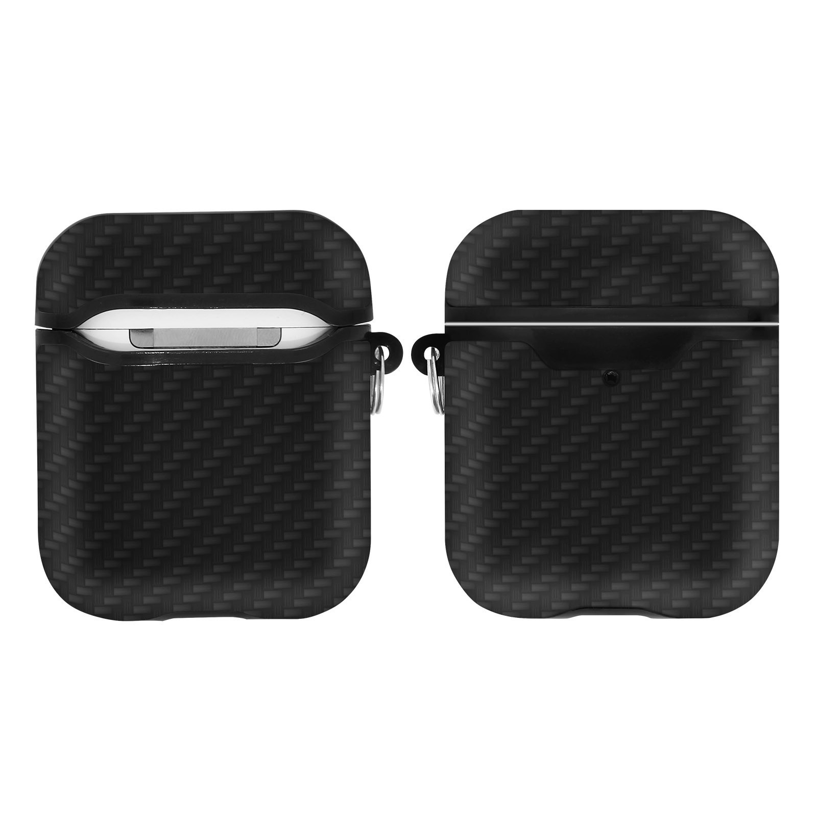 Accessoires audio coque anti-chocs AKASHI ALTAIRPODBLK pour AirPod 1 et 2 Carbone Noir infinytech Réunion 02
