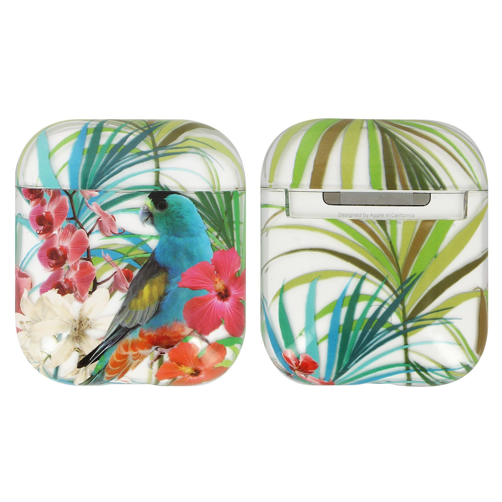 Accessoires audio coque anti-chocs AKASHI ALTAIRPODTROP pour AirPod 1 et 2 Tropical infinytech Réunion 02