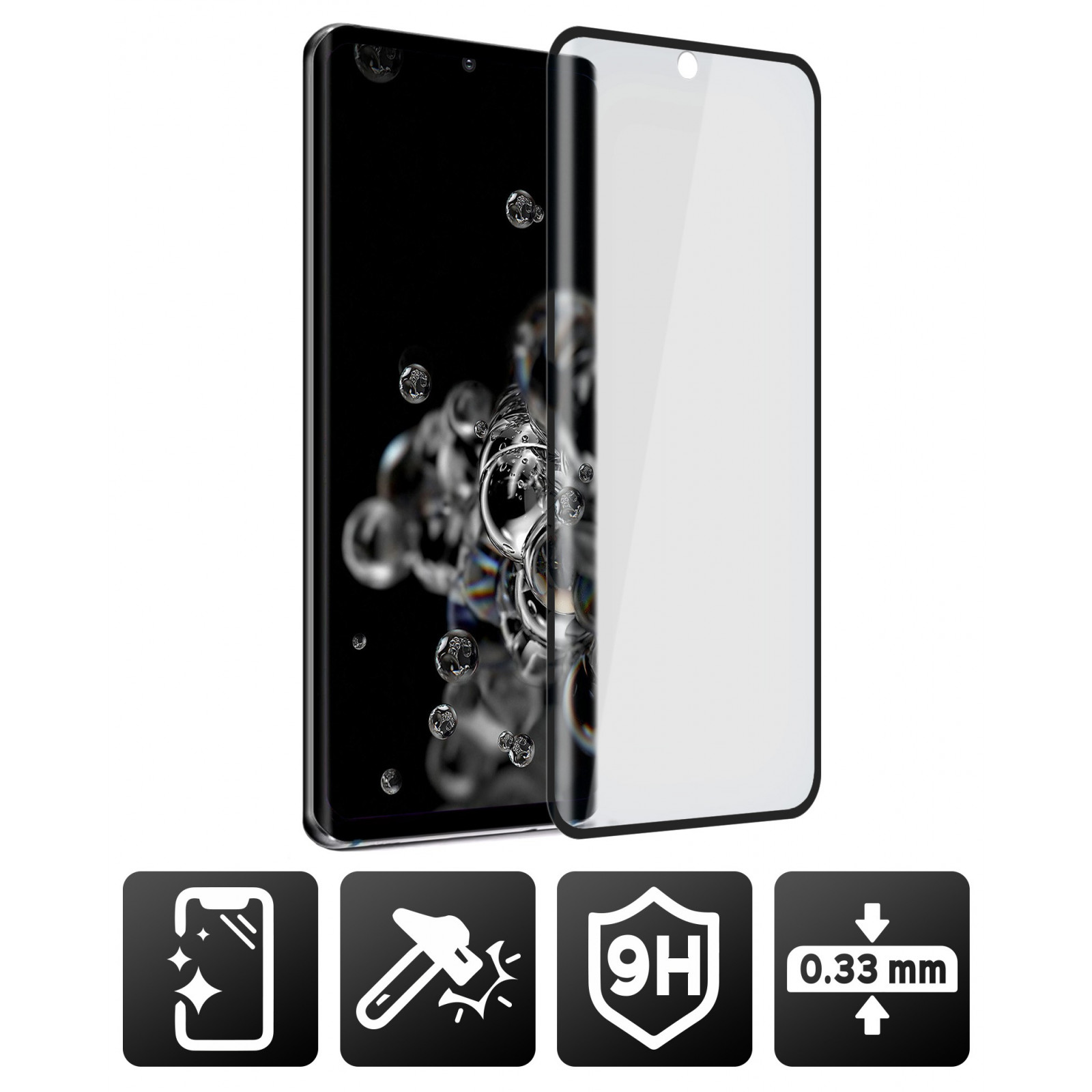 Accessoires téléphonie protection verre trempé Curved 9H AKASHI ALTSCRS11PGLASS pour Galaxy S20 Ultra infinytech Réunion 01