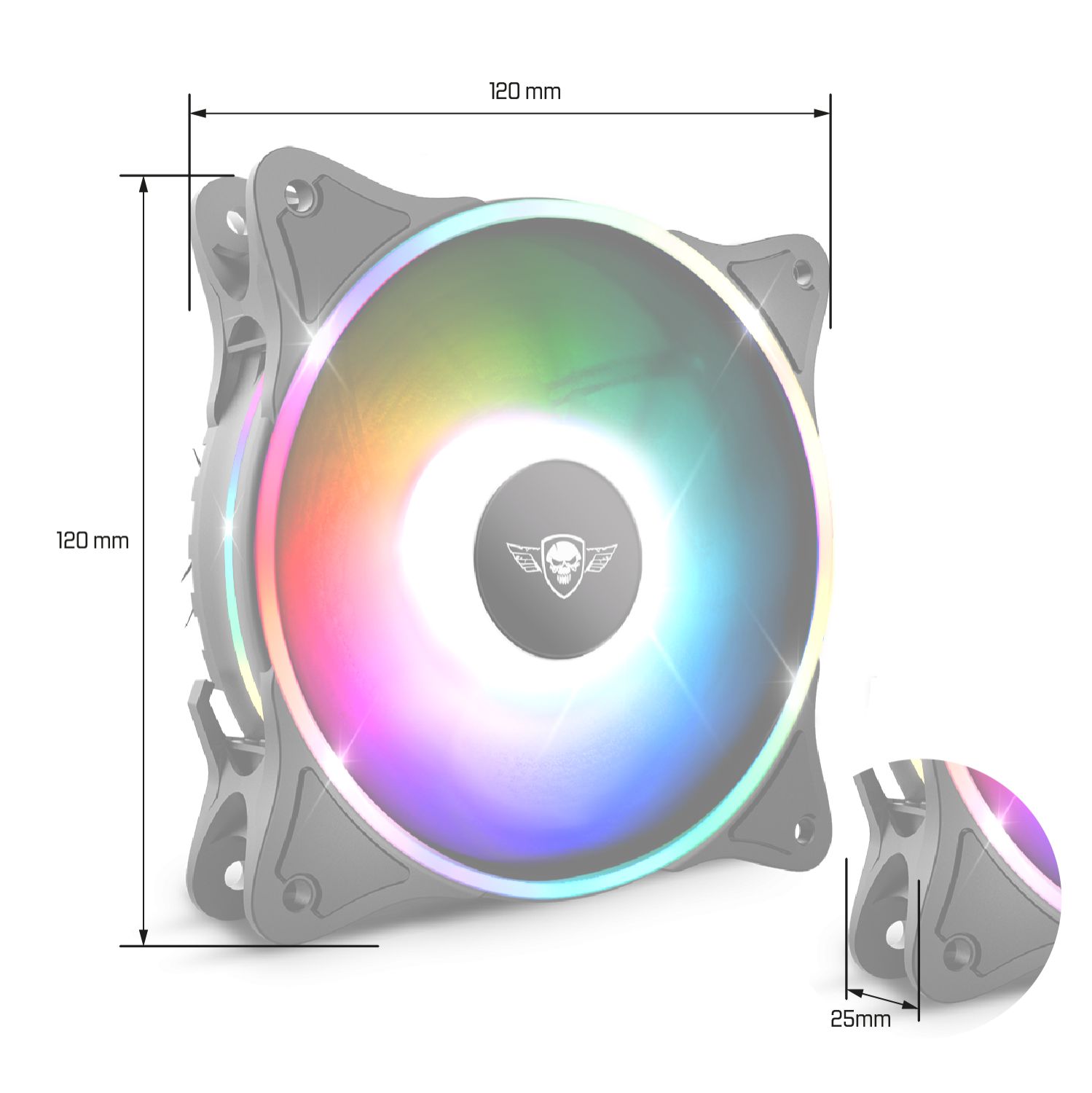 Matériels informatique ventilateur SPIRIT of GAMER AIRFORCE SERIES DUAL RGB 120mm infinytech Réunion 04